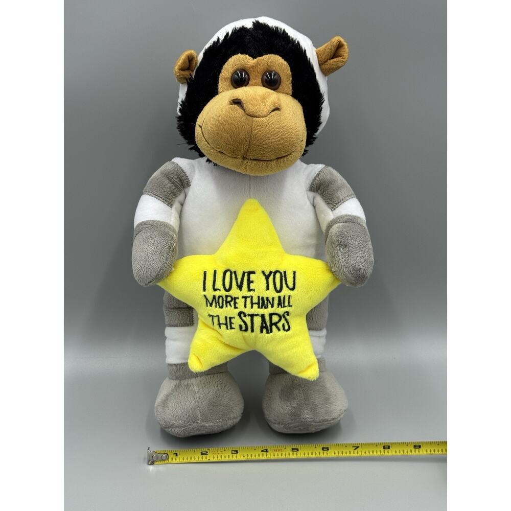 Burton Burton Monkey In Space Suit “I Love Toy More Than The Stars” Plush 14”